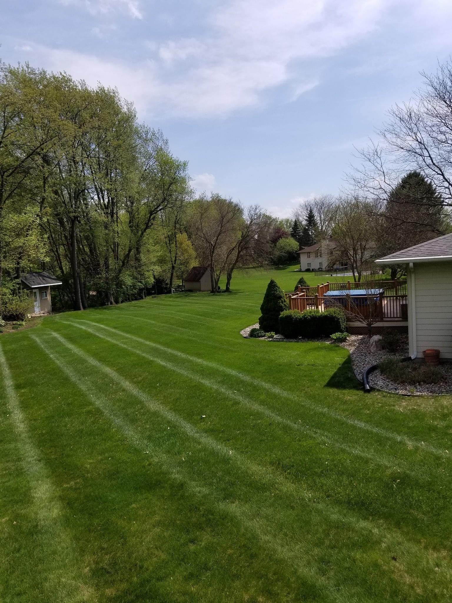 Residential lawn mowing